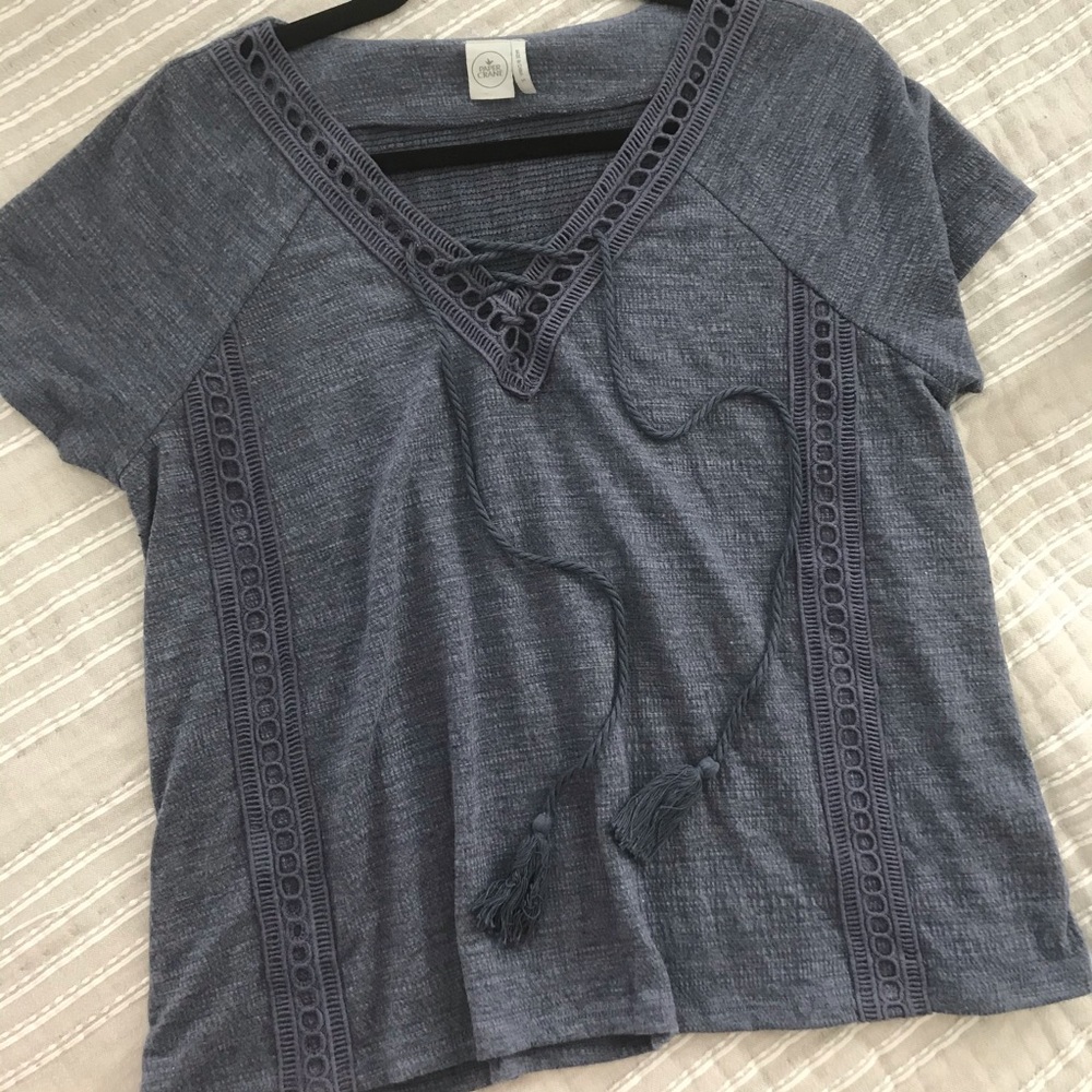 Heather Blue T-Shirt Blouse